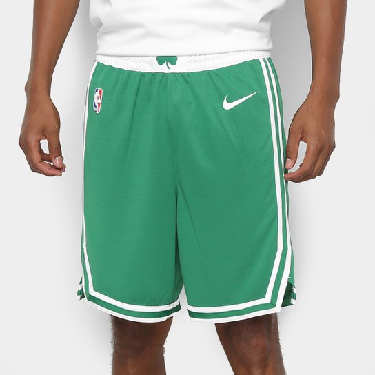 Bermuda NBA Boston Celtics Nike Icon Swingman Road Masculina - Verde+Branco