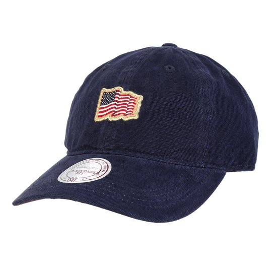 Boné Mitchell & Ness Branded Aba Curva - Marinho
