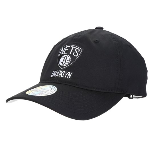 Boné Mitchell & Ness NBA Brooklyn Nets Aba Curva Patch - Preto