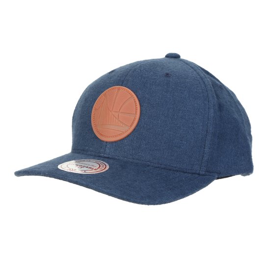 Boné Mitchell & Ness NBA Golden State Warriors Aba Curva Gum Snapback - Azul