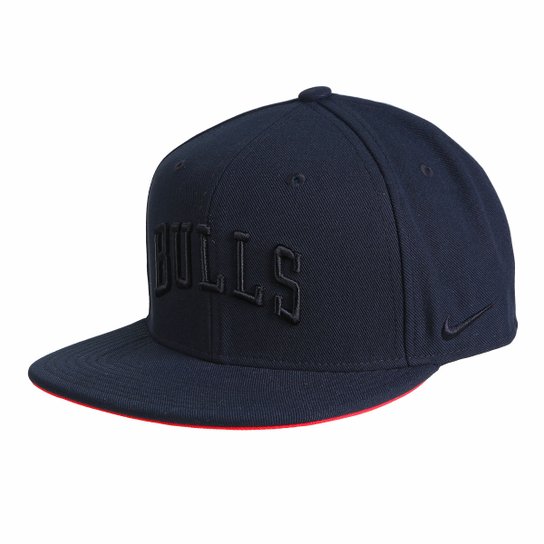 Boné NBA Chicago Bulls Nike Aba Reta Pro Cap - Preto+Vermelho