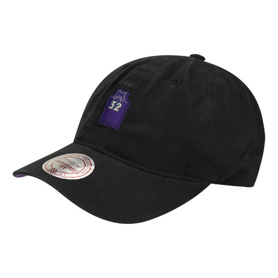 Boné NBA Karl Malone Mitchell & Ness Aba Curva Small Utah Jazz - Preto+Azul