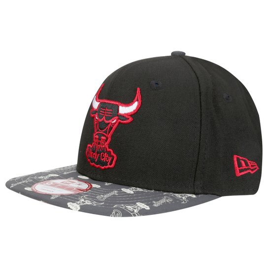 Boné New Era NBA 950 Of Snglowing Vize Chicago Bulls - Preto
