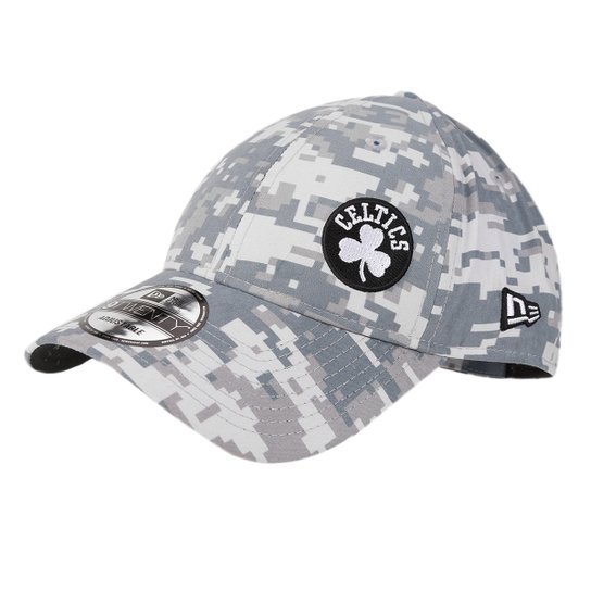 Boné New Era NBA Boston Celtics Aba Curva St Digicamo - Cinza