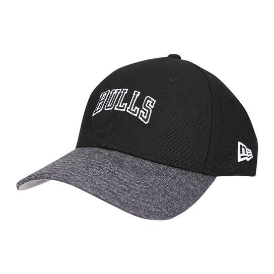 Boné New Era NBA Chicago Bulls Aba Curva 3930 - Preto+Cinza