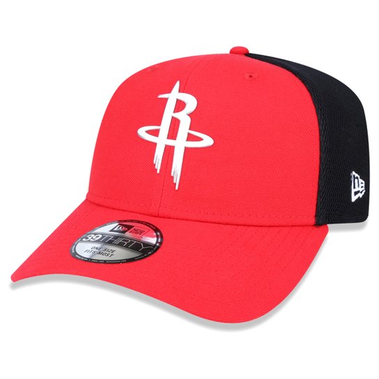 Boné New Era NBA Houston Rockets Aba Curva 3930 - Vermelho+Preto