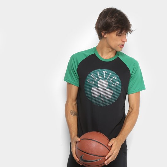 Camiseta NBA Boston Celtics Masculina - Preto+verde