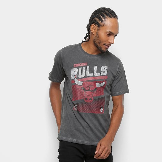 Camiseta NBA Chicago Bulls 17 Marmorizada Masculina - Preto