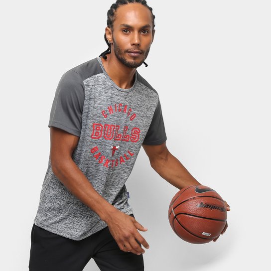 Camiseta NBA Chicago Bulls Fio Tinto Mesh 17 Masculina - Cinza