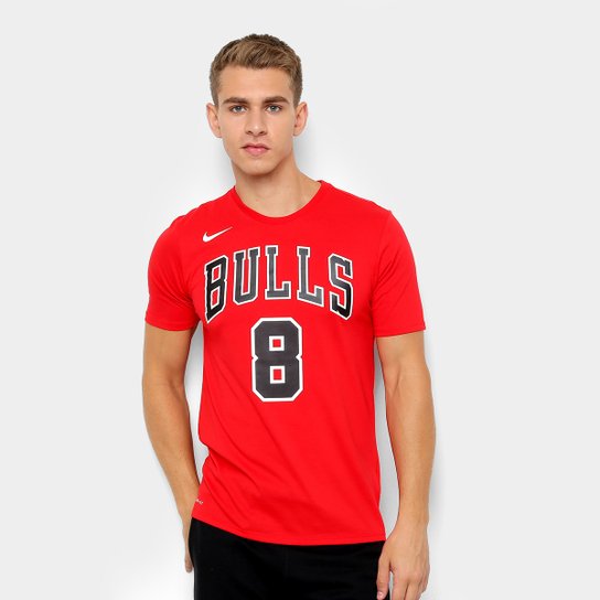 Camiseta NBA Chicago Bulls Lavine Masculina - Vermelho