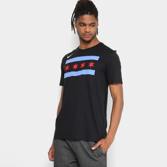 Camiseta NBA Chicago Bulls Nike Masculina - Preto