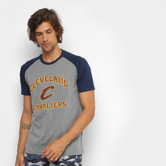 Camiseta NBA Cleveland Cavaliers 17 Masculina - Cinza+Marinho
