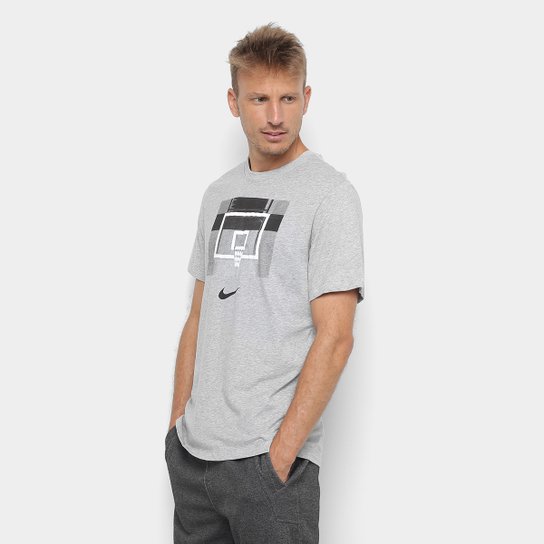 Camiseta Nike Dri-Fit Backboard Masculina - Cinza