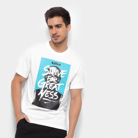 Camiseta Nike LeBron Dri-Fit Lion Masculina - Branco