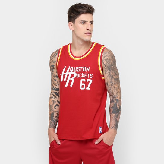 Camiseta Regata Retrô NBA Houston Rockets - Vermelho