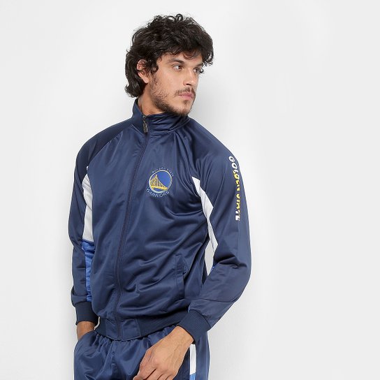 Jaqueta NBA Golden State Warriors Trilobal 18 Masculina - Marinho+Azul