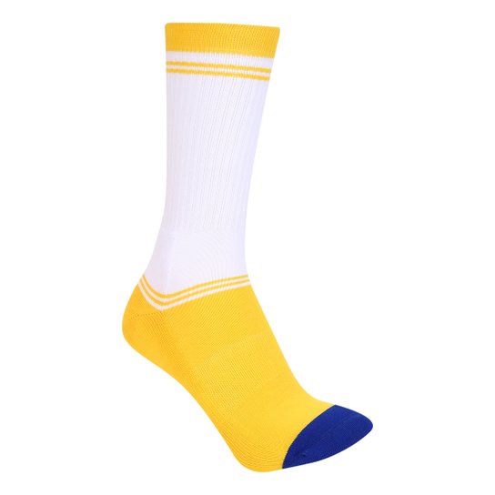 Meia NBA Cano Alto 24242 - Branco+Amarelo