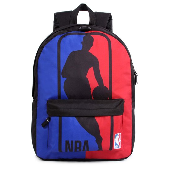 Mochila NBA + Fone De Ouvido Logoman - Azul+Vermelho