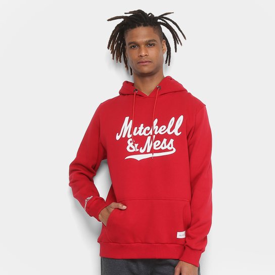 Moletom Mitchell & Ness Brand Masculino - Vermelho