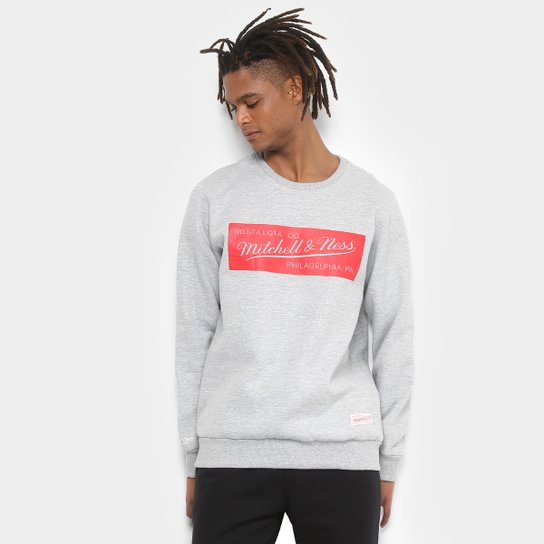 Moletom Mitchell & Ness Brand Masculino - Mescla