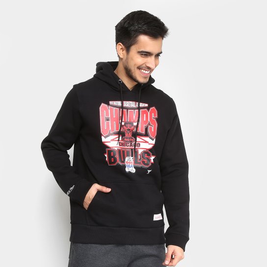 Moletom NBA Chicago Bulls Mitchell & Ness Champions Masculino - Preto