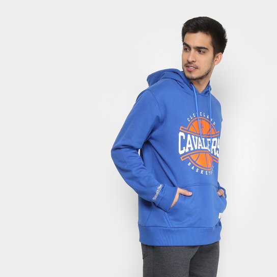Moletom NBA Cleveland Cavaliers Mitchell & Ness Masculino - Azul Royal