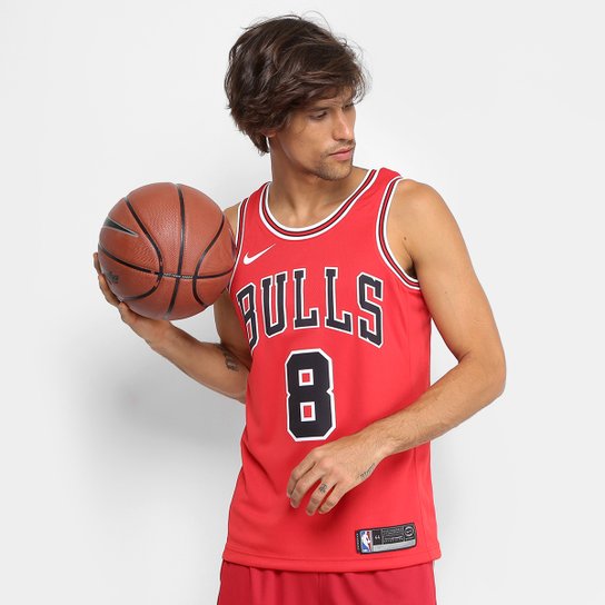 Regata NBA Chicago Bulls Swingman Jersey Road Zach Lavine Masculina - Vermelho