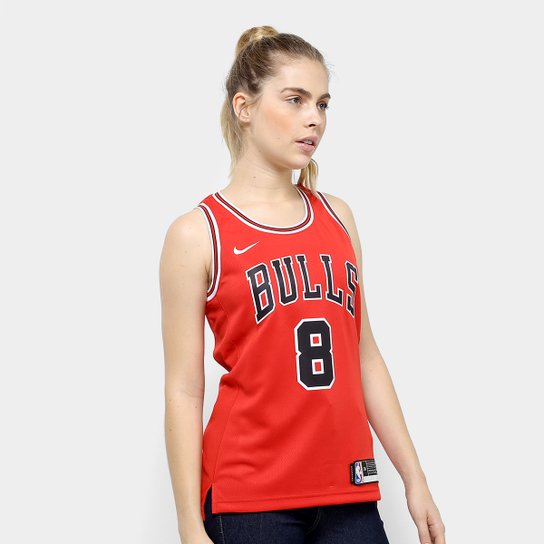 Regata Swingman NBA Chicago Bulls - Lavine JSY Road Nike - Vermelho+Branco