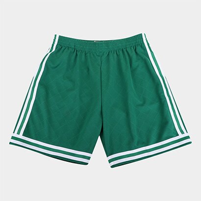 Bermuda NBA Boston Celtics Mitchell e Ness Jersey Swingman Plus Size Masculina - Verde