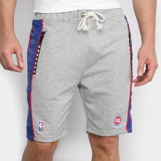 Bermuda NBA Detroit Pistons Moletom Masculina - Mescla