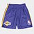 Bermuda NBA Infantil Los Angeles Lakers Braziline - Roxo+Amarelo