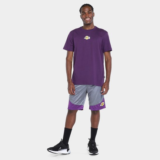 Bermuda NBA Sintetico Lakers Masculina