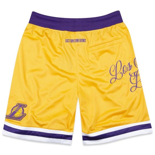 Bermuda New Era Performance Los Angeles Lakers Core Nba Masculino