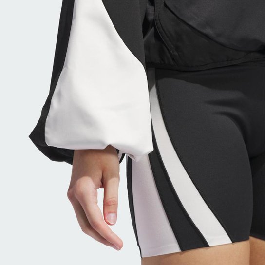 Blusa Meio Zíper Basketball Pullover Adidas Feminino
