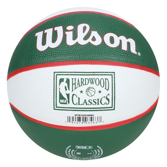 Bola de Basquete NBA Wilson Team Retro Bucks 7