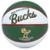 Bola de Basquete Wilson Mini NBA Team Retro Bucks 3 - Branco