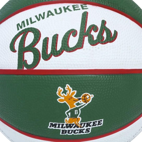 Bola de Basquete Wilson Mini NBA Team Retro Bucks 3