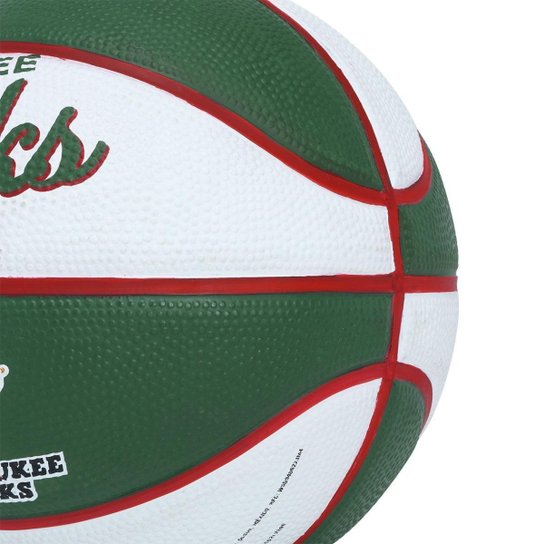 Bola de Basquete Wilson Mini NBA Team Retro Bucks 3