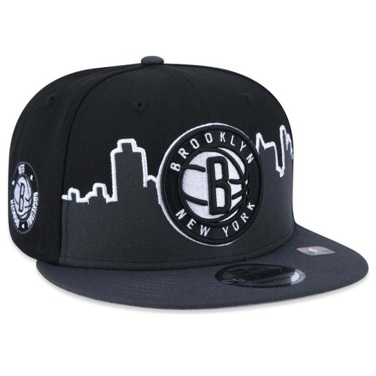 BONE 9FIFTY BROOKLYN NETS TIP-OFF ABA RETA ABA RETA SNAPBACK PRETO NEW ERA