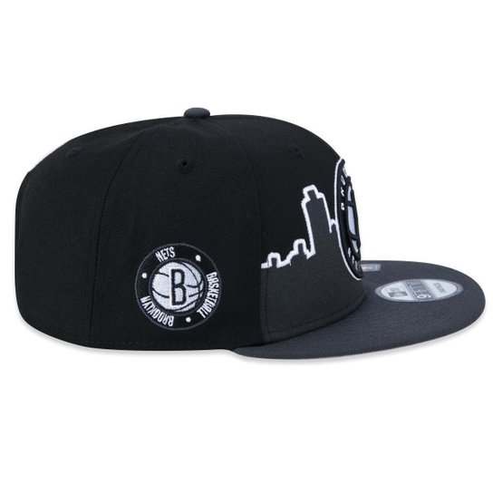BONE 9FIFTY BROOKLYN NETS TIP-OFF ABA RETA ABA RETA SNAPBACK PRETO NEW ERA