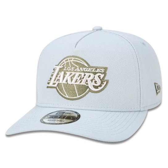 BONE 9FORTY A-FRAME LOS ANGELES LAKERS NBA ABA CURVA SNAPBACK CINZA NEW ERA