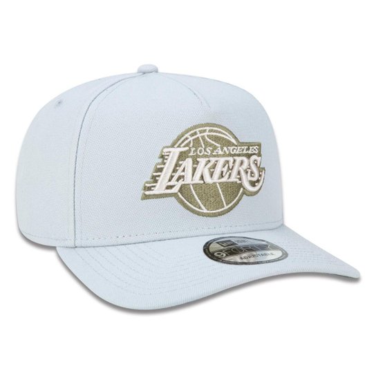 BONE 9FORTY A-FRAME LOS ANGELES LAKERS NBA ABA CURVA SNAPBACK CINZA NEW ERA