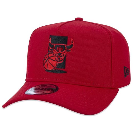 BONE 9FORTY A-FRAME NBA CHICAGO BULLS CORE ABA CURVA ABA CURVA SNAPBACK VERMELHO NEW ERA