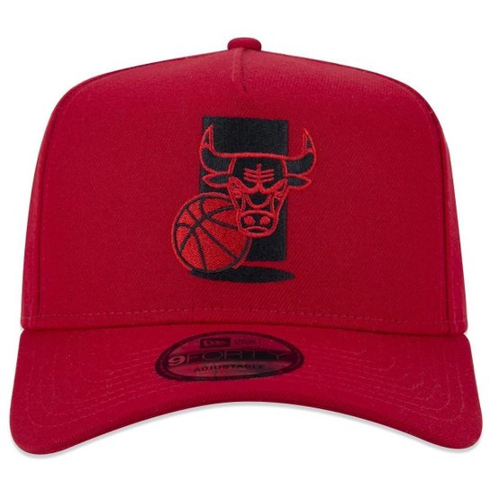 BONE 9FORTY A-FRAME NBA CHICAGO BULLS CORE ABA CURVA ABA CURVA SNAPBACK VERMELHO NEW ERA