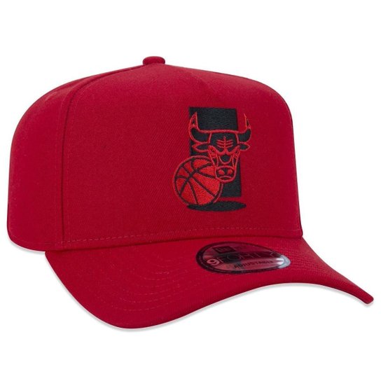 BONE 9FORTY A-FRAME NBA CHICAGO BULLS CORE ABA CURVA ABA CURVA SNAPBACK VERMELHO NEW ERA