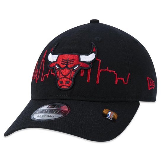 BONE 9TWENTY CHICAGO BULLS TIP-OFF ABA CURVA ABA CURVA STRAPBACK PRETO NEW ERA