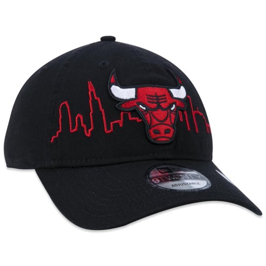 BONE 9TWENTY CHICAGO BULLS TIP-OFF ABA CURVA ABA CURVA STRAPBACK PRETO NEW ERA