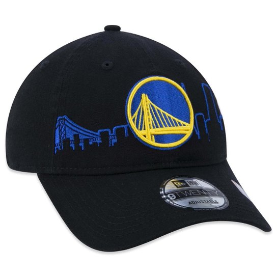 BONE 9TWENTY GOLDEN STATE WARRIORS TIP-OFF ABA CURVA ABA CURVA STRAPBACK PRETO NEW ERA