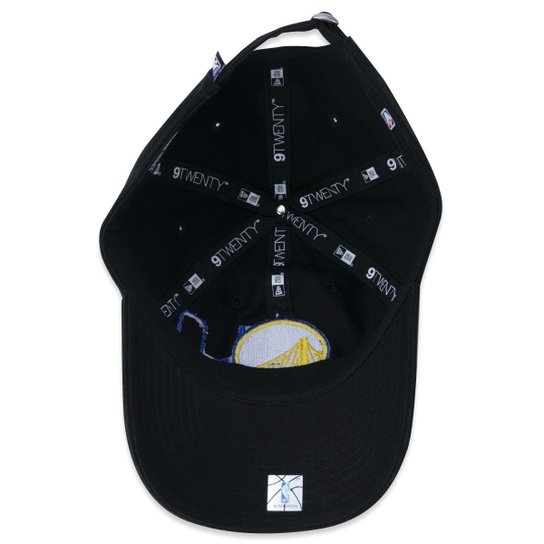 BONE 9TWENTY GOLDEN STATE WARRIORS TIP-OFF ABA CURVA ABA CURVA STRAPBACK PRETO NEW ERA