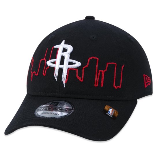 BONE 9TWENTY HOUSTON ROCKETS TIP-OFF ABA CURVA ABA CURVA STRAPBACK PRETO NEW ERA